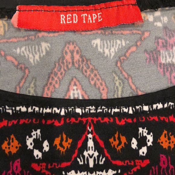 Red Tape Tribal Printed Tight Fitting Dress - Picture 5 of 5